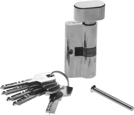 Механизм ЗУБР &quot;ЭКСПЕРТ&quot;цилиндровый, повышенной защищенности, тип &quot;ключ-защелка&quot;, цвет хром, 6-PIN, 60мм 52107-60-2 купить в Челябинске