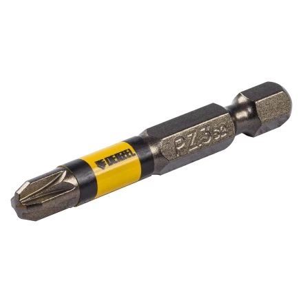 Набор бит комбинированный 3 шт., PZ1, PZ2, PZ3, 50 мм, сталь S2 Denzel 11677 купить в Челябинске