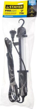 Светильник люминесцентный переносной, с выключателем, 5м, 13 (75) Вт, 220 В, IP44, STAYER 56065-13 купить в Челябинске