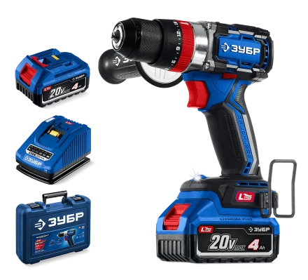 Бесщеточная ударная дрель-шуруповерт Зубр, 2 АКБ LMS (4 Ач), в кейсе DBS-70-42 серия «ПРОФЕССИОНАЛ» купить в Челябинске