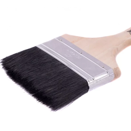 Кисть плоская натуральная черная щетина деревянная ручка размер 4 Mtx 82643 купить в Челябинске