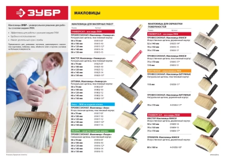 Макловица ЗУБР &quot;АКВА&quot;, искусственная щетина, пластмассовый корпус, 40х140мм 01817-14 купить в Челябинске