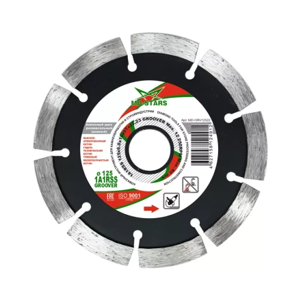 Диск алмазный по бетону 1A1RSS GROOVER MD-STARS 125*6.0*10*9T*22,23 mm купить в Челябинске