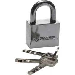 Замок ЗУБР "МАСТЕР" навесной, стальной корпус, закаленная дужка, 40мм 3710-40_z01
