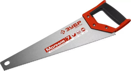 Ножовка универсальная (пила) ЗУБР МОЛНИЯ-7 400 мм, 7 TPI, закалка, рез вдоль и поперек волокон, для средних заготовок, фанеры, ДСП, МДФ 1537-40_z01 купить в Челябинске