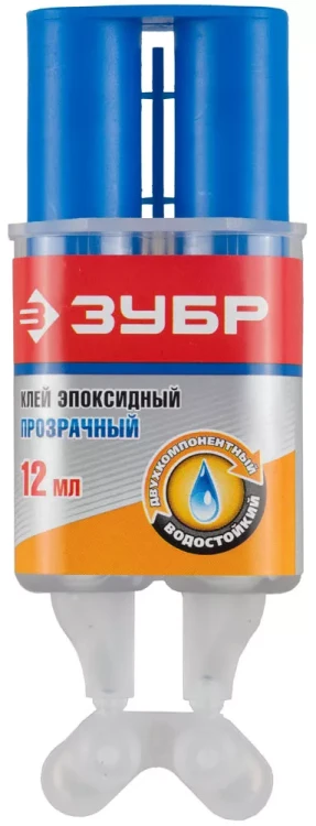 Клей ЗУБР эпоксидный, в двойном шприце, на блистере, 12 мл 41954 купить в Челябинске
