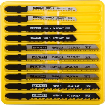 Набор STAYER &quot;PROFI&quot; Пилки &quot;МАСТЕР №2&quot; для эл/лобзика, по дереву и металлу, EU-хвост., 10шт 15981-H10-2 купить в Челябинске