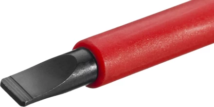 Отвертка KRAFTOOL, высоковольтная, Cr-Mo-V стержень, двухкомпонент. маслобензостойкая рукоятка, SL, 8,0х175мм 250083-8.0-175 купить в Челябинске