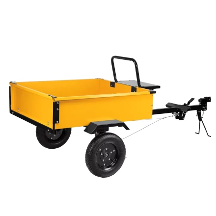 Прицеп для мотоблока Denzel TT-500, оцинк., груз. 500 кг, рег. сцепка, колеса 4.00-10, в упаковке купить в Челябинске