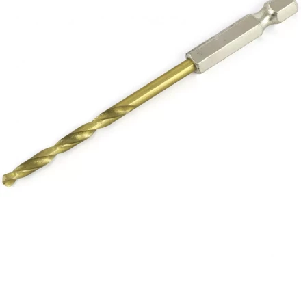 Сверло по металлу 3,8 мм HSS нитридтитановое покрытие шестигранный хвостовик Matrix 717382 купить в Челябинске