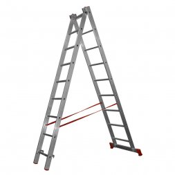 Лестница алюминиевая - стремянка двухсекционная 2х9 ступеней Кратон