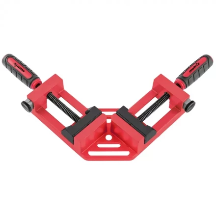 Струбцина угловая быстрозажимная 65/65 мм двухкомпонентные обрезиненные рукоятки Matrix 20322 купить в Челябинске