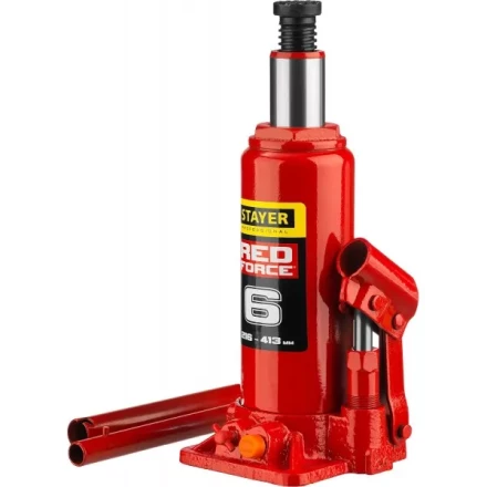 Домкрат гидравлический бутылочный &quot;RED FORCE&quot;, 6т, 216-413 мм, STAYER 43160-6 43160-6_z01 купить в Челябинске