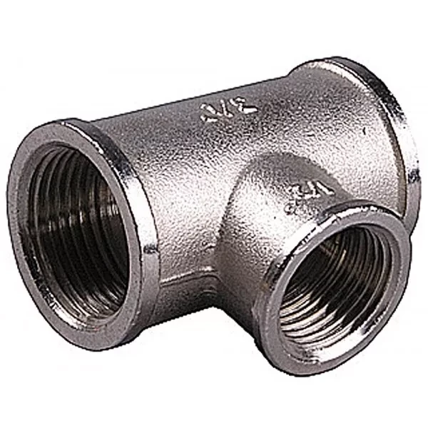 Тройник GENERAL FITTINGS переходной, никелированная латунь, г/г/г, 1"-1/2"-1" 51060-1-1/2-1 купить в Челябинске