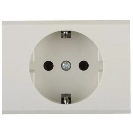 Розетка СВЕТОЗАР &quot;ЭФФЕКТ&quot; с заземлением, одинарная, без вставки и рамки, цвет бежевый, 16А/~250В SV-54400-B купить в Челябинске