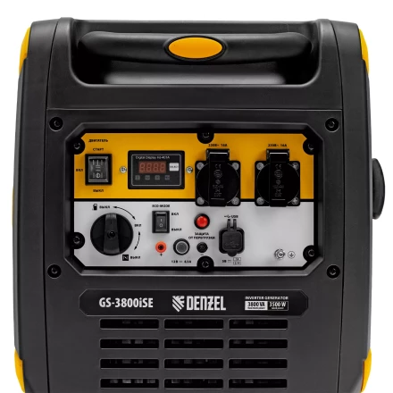 Генератор инверторный Denzel GS-3800iSE, 3,8 кВт, 230 В, закрытый корпус,электростартер купить в Челябинске