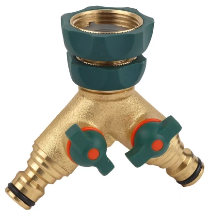 Распределитель RACO &quot;Profi-Plus&quot; двухканальный, латунный с покрытием TPR, 3/4&quot; х 1&quot; 4244-55133B купить в Челябинске