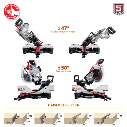 Пила торцовочная с протяжкой ЗПТ-305-1800 ПЛ серия МАСТЕР купить в Челябинске