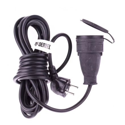 Удлинитель бытовой с заземлением 5 м 1 прорезиненная розетка 16 A серия УХз16 Denzel 95917 купить в Челябинске