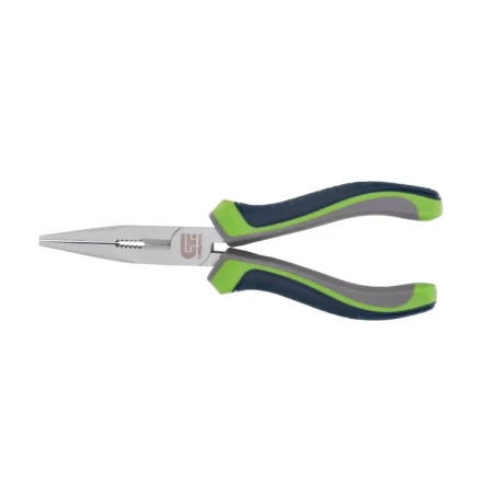 Длинногубцы прямые Сибртех 180 мм трехкомпонентные рукоятки 17114 купить в Челябинске