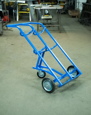 Тележка для газовых баллонов TOR ГБ-2, 2 баллона (250 литые колеса + 160 поворотное) 1012419 купить в Челябинске