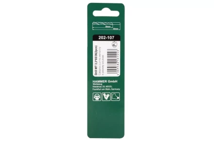 Сверло по металлу HAMMER Ф3.3х65мм (DR MT 3,3мм*65/36мм 2шт.) купить в Челябинске