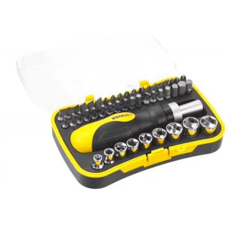 Набор STAYER "MASTER" "HERCULES": Отвертки, реверс отвертка, биты 35шт, адаптер для торц голов, торц голов 9шт, 46 предм 25084-H46 купить в Челябинске