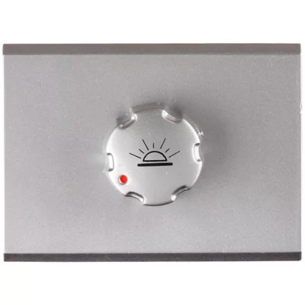 Диммер СВЕТОЗАР &quot;ЭФФЕКТ&quot; без вставки и рамки, цвет светло-серый металлик, 60-500Вт SV-54442-SM купить в Челябинске