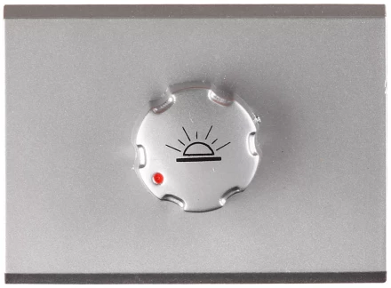 Диммер СВЕТОЗАР &quot;ЭФФЕКТ&quot; без вставки и рамки, цвет светло-серый металлик, 60-500Вт SV-54442-SM купить в Челябинске