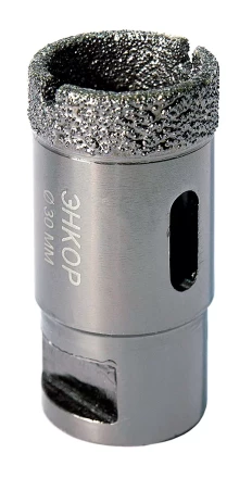 Коронка алмазная по керамограниту D 30 мм для УШМ сух. рез Энкор 48307 купить в Челябинске