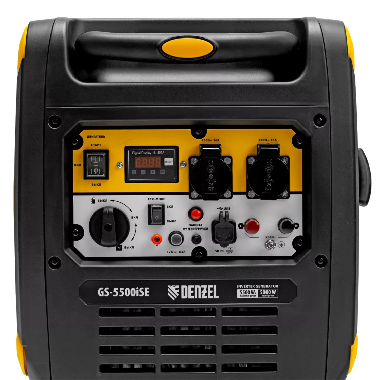 Генератор инверторный Denzel GS-5500iSE, 5,5 кВт, 230 В, закрытый корпус,электростартер купить в Челябинске