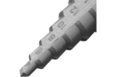 Сверло ступенчатое по металлу, Сибртех 723012, 4-6-8-10-12-14-16-18-20 мм, 4241 купить в Челябинске