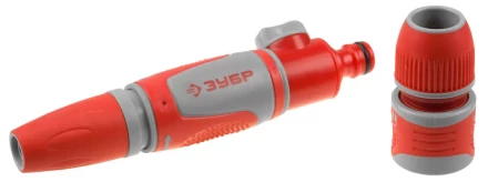 Наконечник ЗУБР &quot;МАСТЕР&quot;поливочный, регулируемый, в комплекте с соединителем с автостопом и запирающим механизмом,1/2&quot; 40322 купить в Челябинске