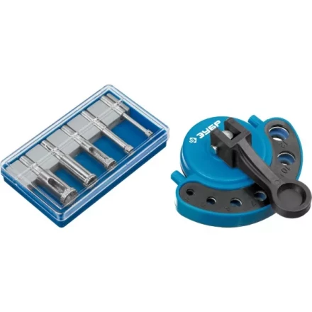 Набор ЗУБР &quot;ПРОФЕССИОНАЛ&quot;: Алмазные трубчатые сверла по керамике с кондуктором, гальваника, зерно 60, d=4/6/8/10/12мм, 6шт 29851-H6 купить в Челябинске