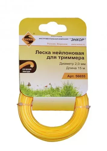 Леска нейл. для трим.,ф2,0ммх15м, звез Энкор 1/12 56655 купить в Челябинске
