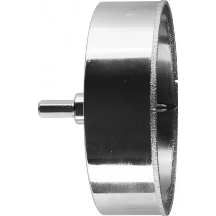 Коронка ЗУБР алмазная в сборе по кафелю, керамике с центрирующим сверлом и имбусовым ключом, зерно 60, 115мм 29850-115 купить в Челябинске