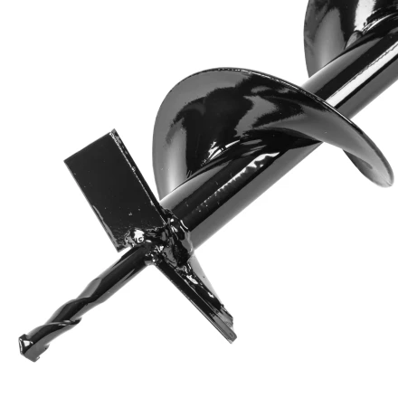 Шнек для грунта E-100, диаметр 100 мм, длина 800 мм,соединение 20 мм, несъемный нож Denzel 56022 купить в Челябинске