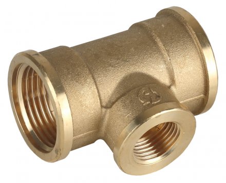 Тройник GENERAL FITTINGS переходной, латунь, г/г/г, 1&quot;-1/2&quot;-1&quot; 51061-1-1/2-1 купить в Челябинске