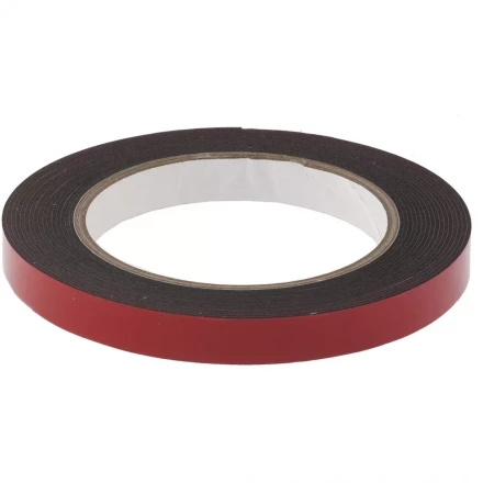 Лента клейкая на вспененной основе двусторонняя черная усиленная 12 мм х 5 метров MATRIX 89083 купить в Челябинске