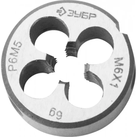 Плашка ЗУБР &quot;ЭКСПЕРТ&quot; круглая машинно-ручная для нарезания метрической резьбы, М6 x 1,0 4-28023-06-1.0 купить в Челябинске