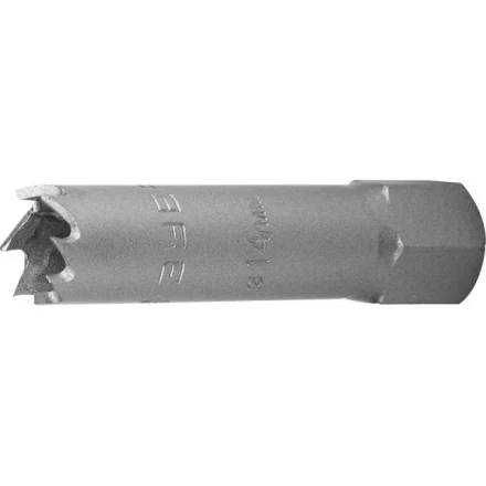 Коронка ЗУБР "ЭКСПЕРТ" биметаллическая, быстрорежущая сталь, глубина сверления до 38мм, d-14мм 29531-014_z01 купить в Челябинске