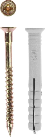 Дюбель-гвоздь ЗУБР &quot;МАСТЕР&quot; полипропиленовый, потайный бортик, 8 x 60 мм, 4 шт 4-301346-08-060 купить в Челябинске