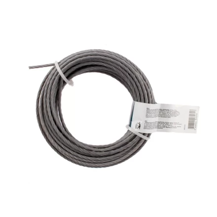 Леска для триммера квадратная витая, армированная алюминием, 3.0 мм х 10 м, Россия Сибртех 962005 купить в Челябинске