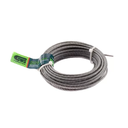 Леска для триммера квадратная витая, армированная алюминием, 3.0 мм х 10 м, Россия Сибртех 962005 купить в Челябинске