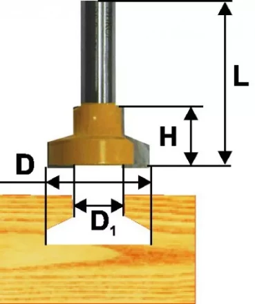 Фреза паз. конструкционная ф25,4мм Т-обр хв. 12мм Энкор 46105 купить в Челябинске