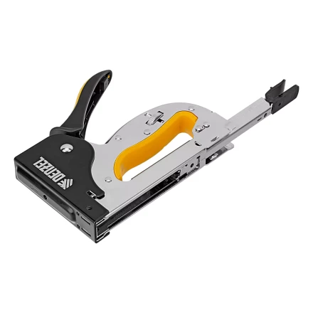 Степлер металл. Denzel 40223, скобы в комплекте, плавная регулировка удара, 2К рукоятка, тип 53, 4-14 мм купить в Челябинске