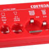 Тестер ламп СВЕТОЗАР для цоколей: G13, G5, G4, G5.3, G6.35, B15d, E27, E14, E10, звуковой сигнал SV-44900 купить в Челябинске