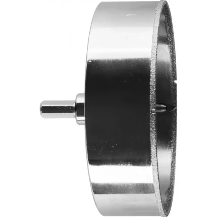 Коронка ЗУБР алмазная в сборе по кафелю, керамике с центрирующим сверлом и имбусовым ключом, зерно 60, 120мм 29850-120 купить в Челябинске