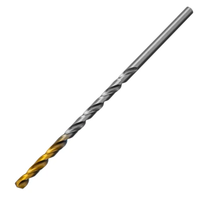 Сверло спиральное по металлу Denzel  4,5 х 126 мм, Р6М5, Golden Tip, удлиненное, 718252