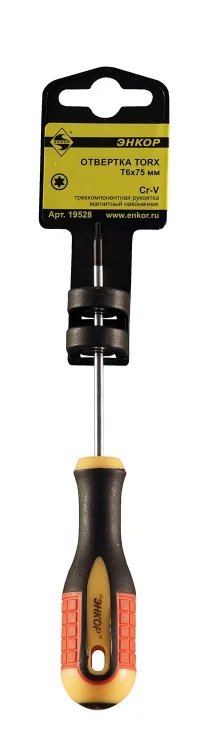 Отвертка Torx T6х75мм Энкор 19528 купить в Челябинске